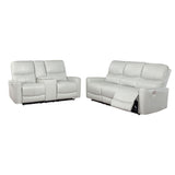 Greenfield 2-piece Power Reclining Sofa Set Ivory 610261P-S2 - Ella Furniture