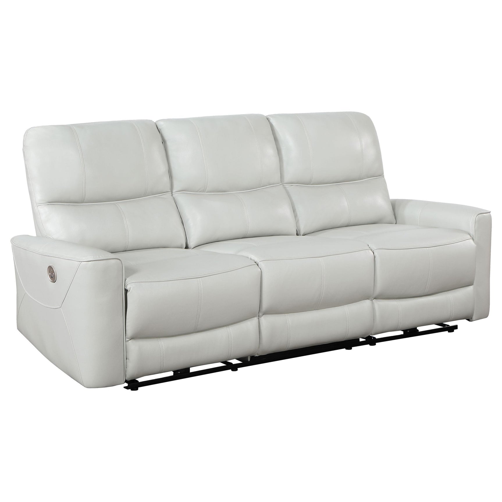 Greenfield 2-piece Power Reclining Sofa Set Ivory 610261P-S2 - Ella Furniture