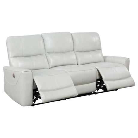 Greenfield 2-piece Power Reclining Sofa Set Ivory 610261P-S2 - Ella Furniture