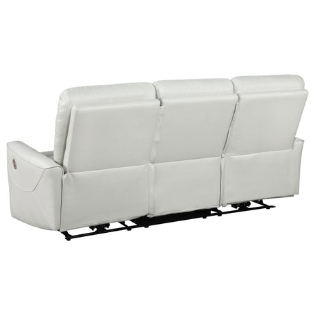 Greenfield 2-piece Power Reclining Sofa Set Ivory 610261P-S2 - Ella Furniture