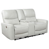 Greenfield 2-piece Power Reclining Sofa Set Ivory 610261P-S2 - Ella Furniture