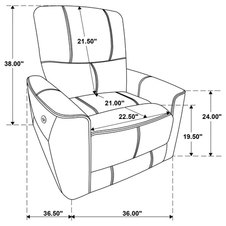 Greenfield 3-piece Power Reclining Sofa Set Ivory 610261P-S3 - Ella Furniture