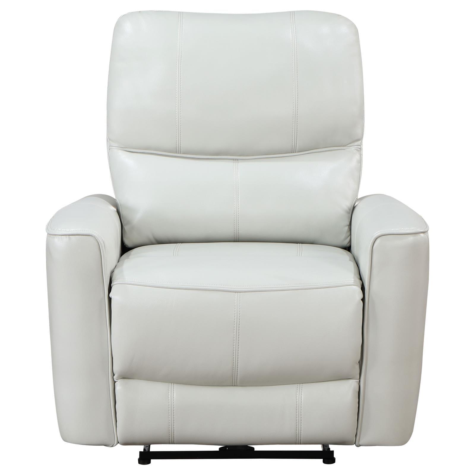 Greenfield Upholstered Power Recliner Chair Ivory 610263P - Ella Furniture