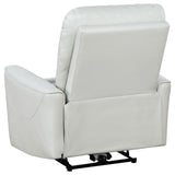 Greenfield Upholstered Power Recliner Chair Ivory 610263P - Ella Furniture