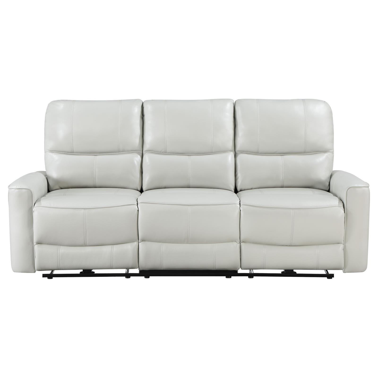 Greenfield Upholstered Power Reclining Sofa Ivory 610261P - Ella Furniture