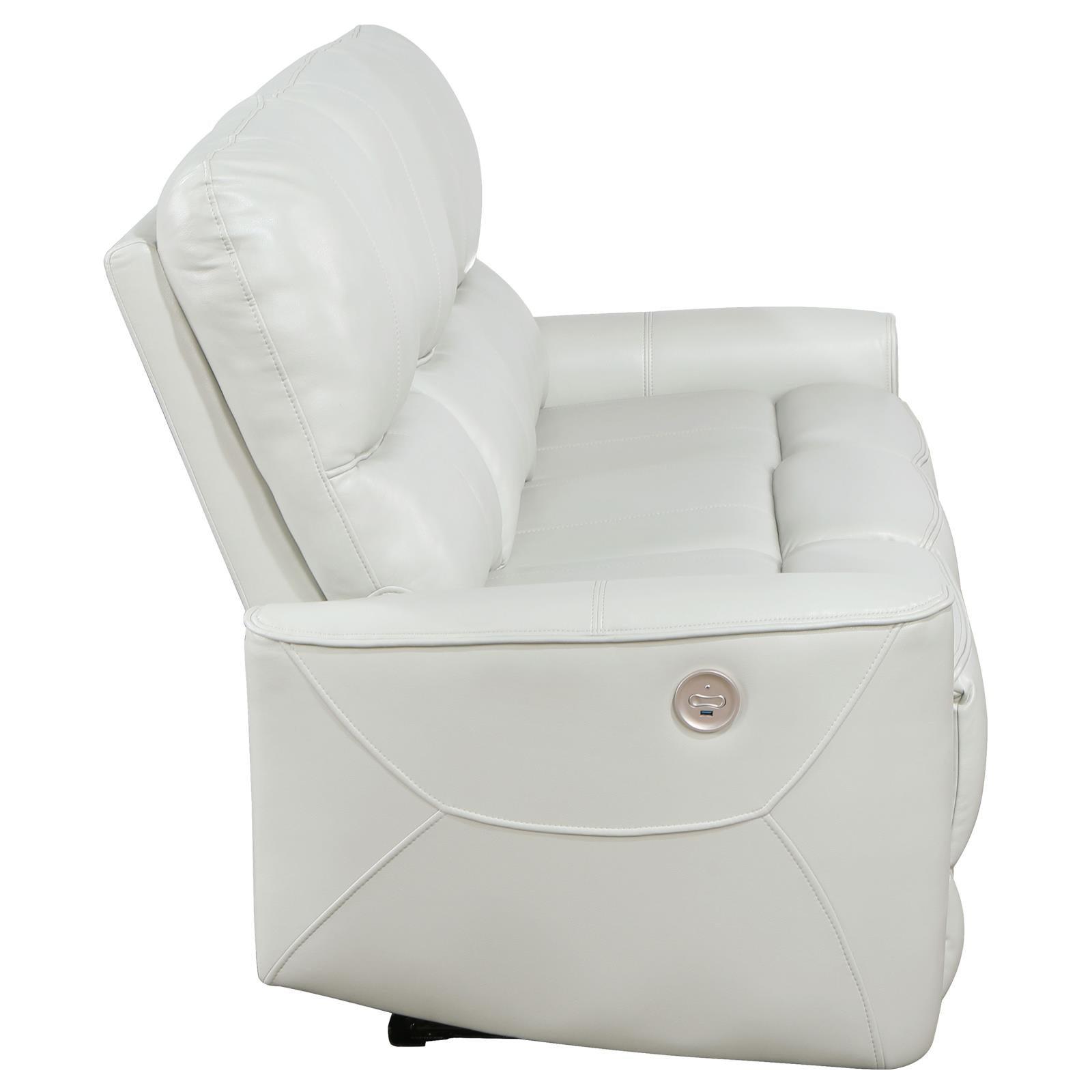 Greenfield Upholstered Power Reclining Sofa Ivory 610261P - Ella Furniture
