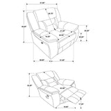 Greer Greer 3-piece Upholstered Reclining Sofa Set Taupe 651351-S3 - Ella Furniture