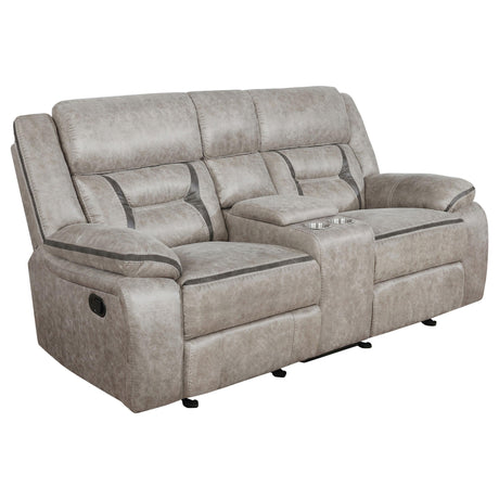 Greer Greer 3-piece Upholstered Reclining Sofa Set Taupe 651351-S3 - Ella Furniture