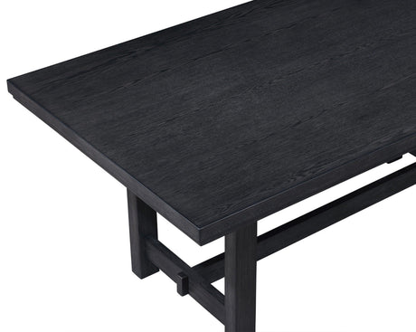 Guthrie Black/Gray Modern Solid Wood And Veneers Fabric Upholstered Dining Room Set - Ella Furniture