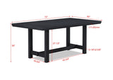 Guthrie Black/Gray Modern Solid Wood And Veneers Fabric Upholstered Dining Room Set - Ella Furniture