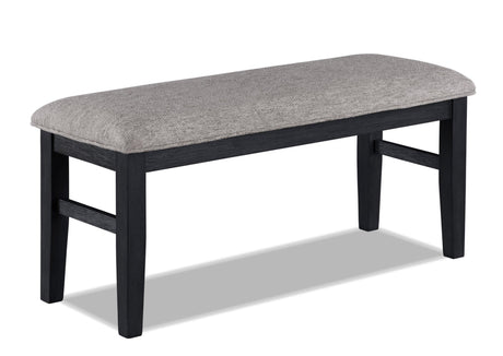 Guthrie Black/Gray Modern Solid Wood And Veneers Fabric Upholstered Dining Room Set - Ella Furniture