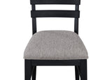 Guthrie Black/Gray Modern Solid Wood And Veneers Fabric Upholstered Dining Room Set - Ella Furniture