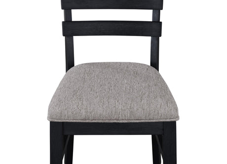 Guthrie Black/Gray Modern Solid Wood And Veneers Fabric Upholstered Dining Room Set - Ella Furniture