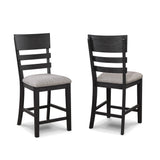 Guthrie Gray Modern Solid Wood And Veneers Counter Height Dining Room Set - Ella Furniture