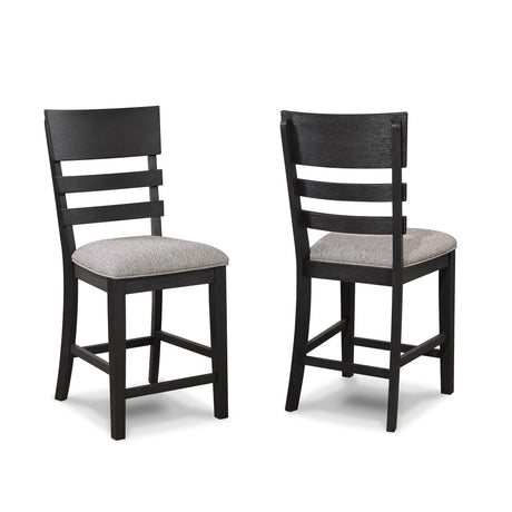 Guthrie Gray Modern Solid Wood And Veneers Counter Height Dining Room Set - Ella Furniture