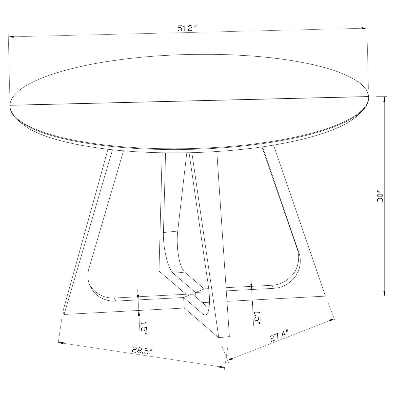 Gwynn Round Dining Table With Marble Top And Stainless Steel Base White And Gold 107171 - Ella Furniture