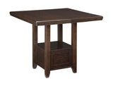 Haddigan Dark Brown Counter Height Dining Table And 4 Barstools - Ella Furniture