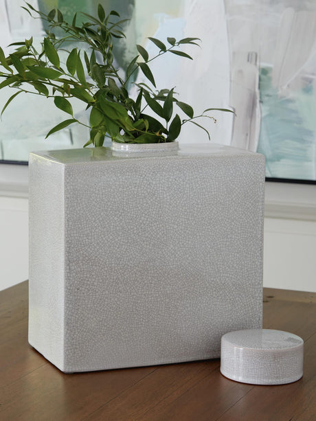 Haddworth Antique White Jar from Ella Furniture