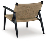 Halfmore Black/natural Accent Chair - Ella Furniture