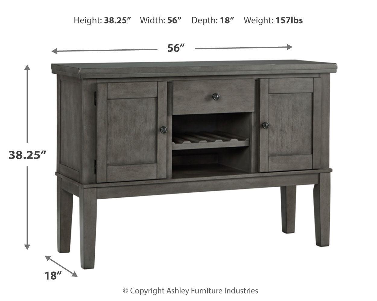 Hallanden Gray Counter Height Dining Table And 6 Barstools With Storage - Ella Furniture
