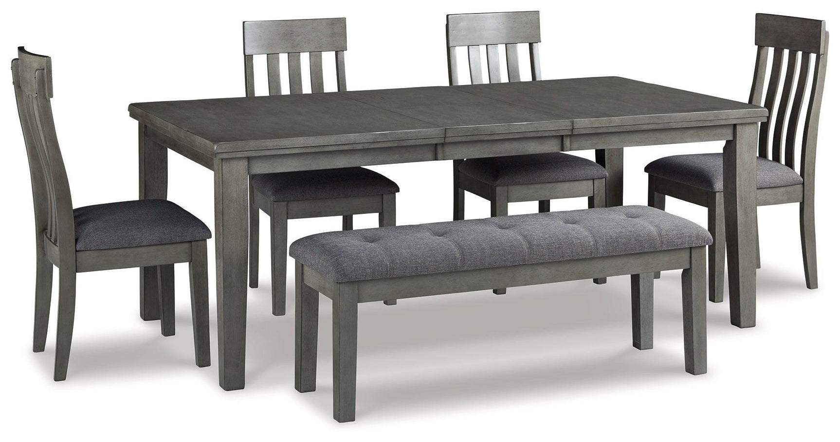Hallanden Gray Rectangular Dining Room Set - Ella Furniture