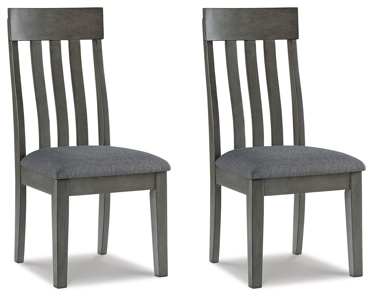 Hallanden Two-tone Gray 2-Piece Dining Room Chair - Ella Furniture