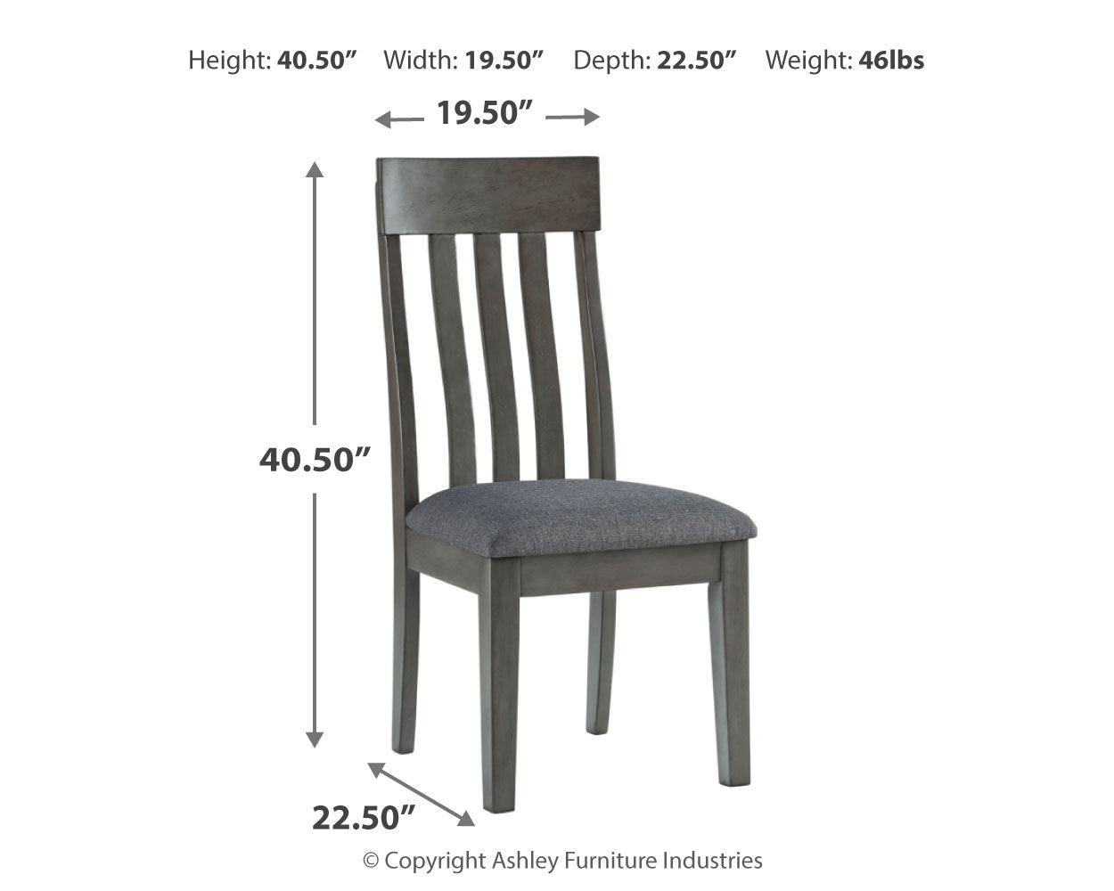 Hallanden Two-tone Gray 2-Piece Dining Room Chair - Ella Furniture