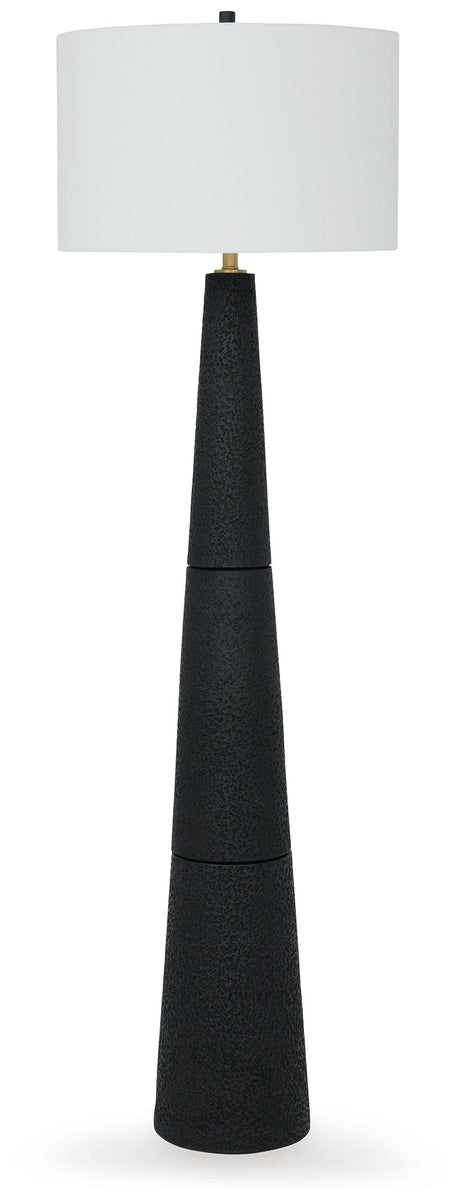 Hallburg Black Floor Lamp - Ella Furniture