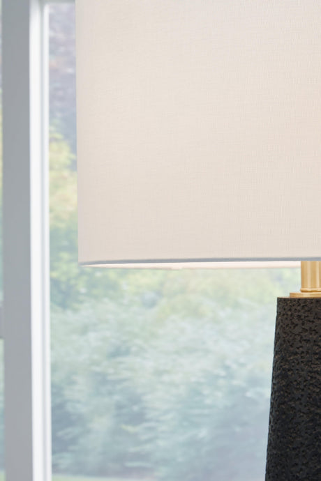 Hallburg Black Floor Lamp - Ella Furniture