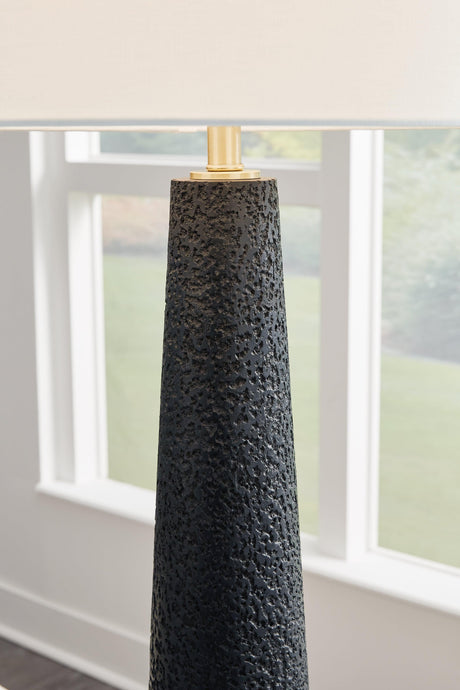 Hallburg Black Floor Lamp - Ella Furniture
