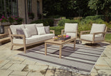 Hallow Driftwood Creek Outdoor Sofa And 2 Chairs With Coffee Table - Ella Furniture
