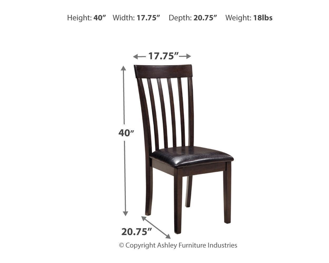 Hammis Dark Brown 2-Piece Dining Room Chair - Ella Furniture