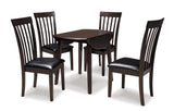 Hammis Dark Brown Circle Dining Room Set - Ella Furniture