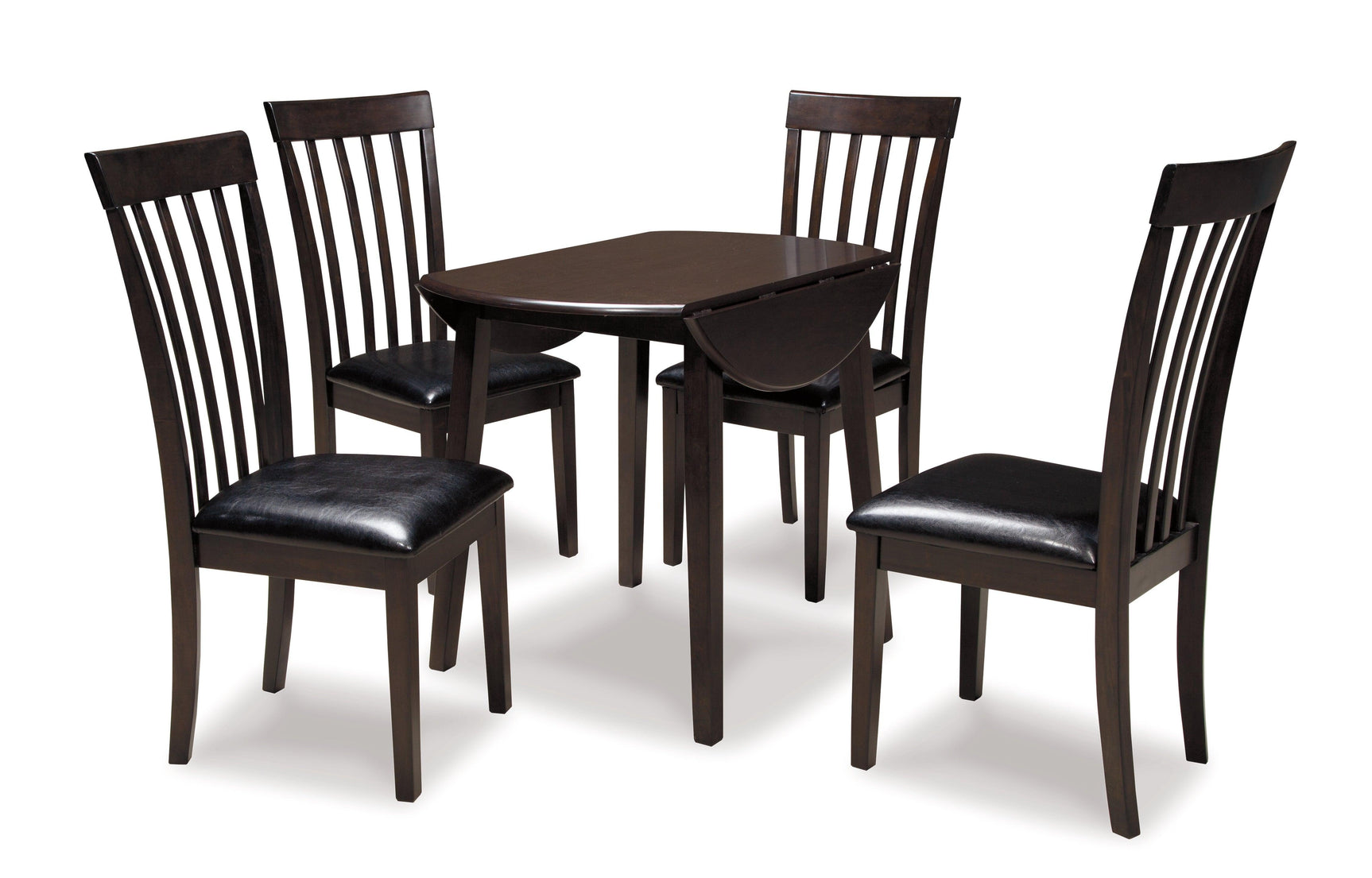 Hammis Dark Brown Circle Dining Room Set - Ella Furniture