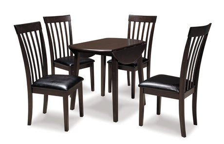 Hammis Dark Brown Circle Dining Room Set - Ella Furniture