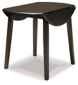 Hammis Dark Brown Circle Dining Room Set - Ella Furniture