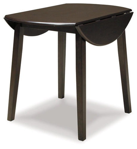 Hammis Dark Brown Circle Dining Room Set - Ella Furniture