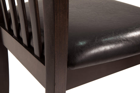 Hammis Dark Brown Circle Dining Room Set - Ella Furniture