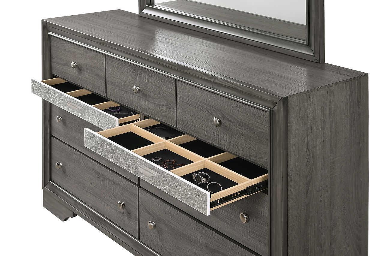 Hannah Grey Nightstand - Ella Furniture