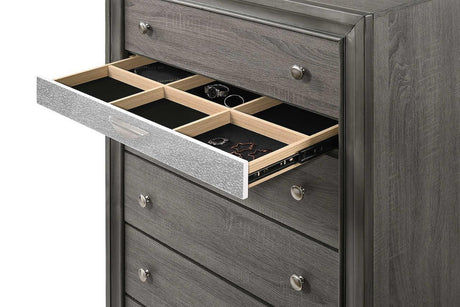 Hannah Grey Nightstand - Ella Furniture