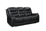 Harley Black Power - Top Grain Leather Reclining Set - Ella Furniture