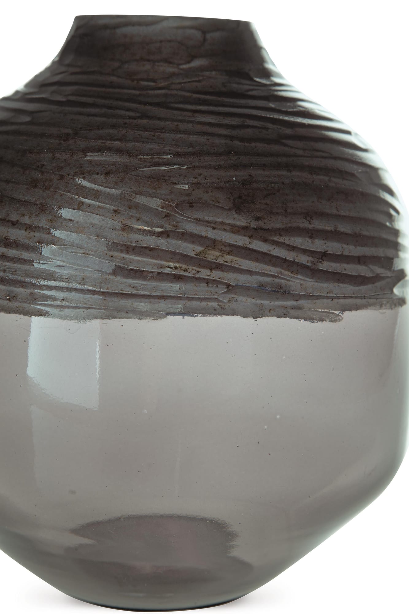 Harpwick Iridescent Gray Vase finish detail
