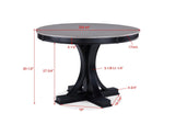Harriet Gray Modern Solid Wood And Veneers Fabric Upholstered Dining Room Set - Ella Furniture