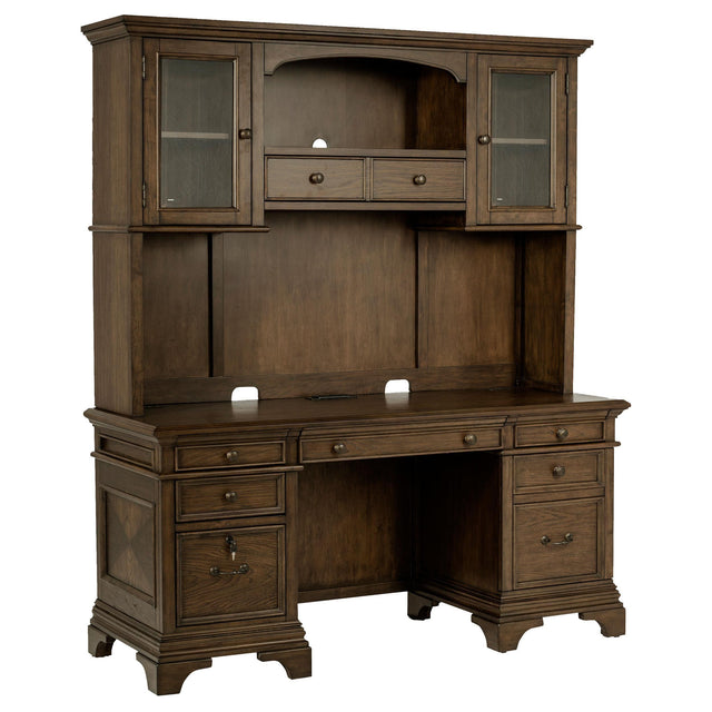 HARTSHILL COLLECTION Hartshill Credenza with Hutch Burnished Oak 881283 - Ella Furniture