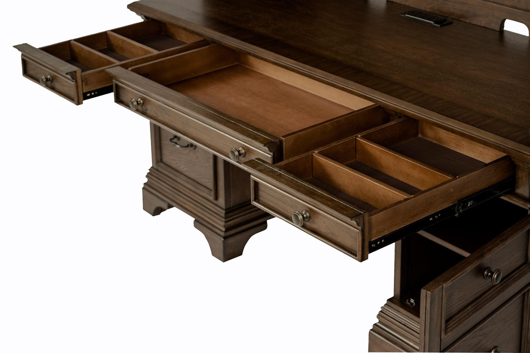 HARTSHILL COLLECTION Hartshill Credenza with Hutch Burnished Oak 881283 - Ella Furniture