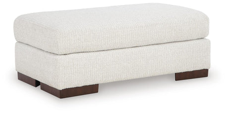 Hartside Frosted Performance Fabric,Next-Gen Nuvella™,Chenille Ottoman angled view