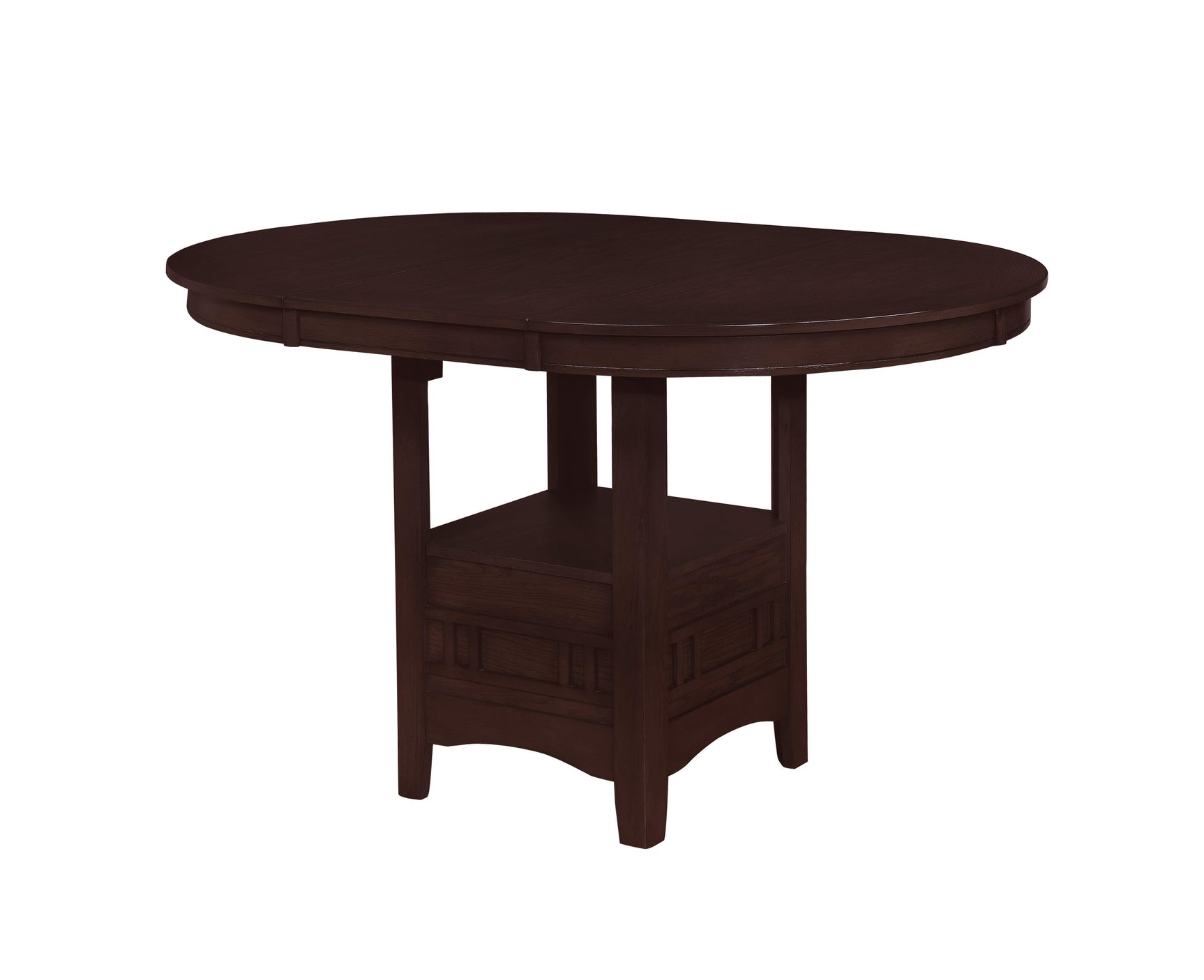 Hartwell Espresso Modern Wood Oval Extendable Counter Height Dining Room Set - Ella Furniture