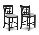 Hartwell Light Gray Modern Solid Wood And Veneers Counter Height Dining Room Set - Ella Furniture