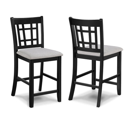 Hartwell Light Gray Modern Solid Wood And Veneers Counter Height Dining Room Set - Ella Furniture