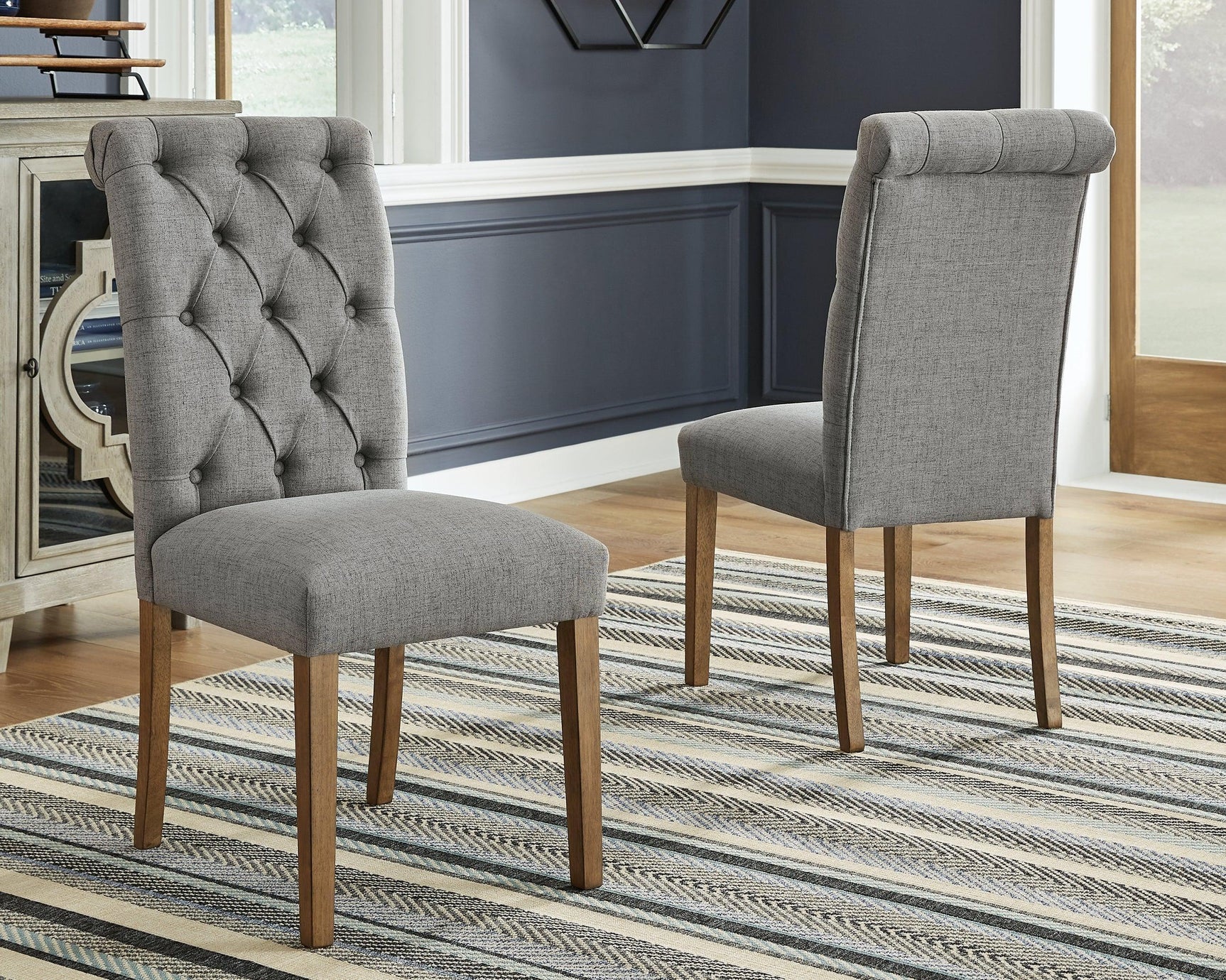 Harvina Gray 2-Piece Dining Room Chair - Ella Furniture